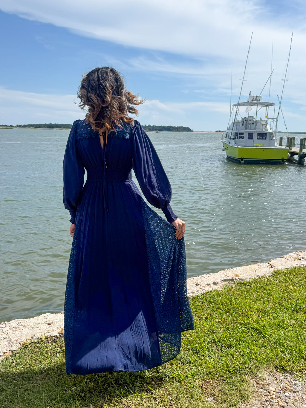 Ella Navy Maxi Dress