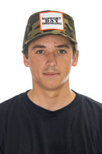 Support Day Drinking Trucker Hat in Camo
