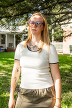 Keye Sweater Top - short sleeve - In February