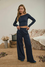 Rae Elastic Wide Leg Pant