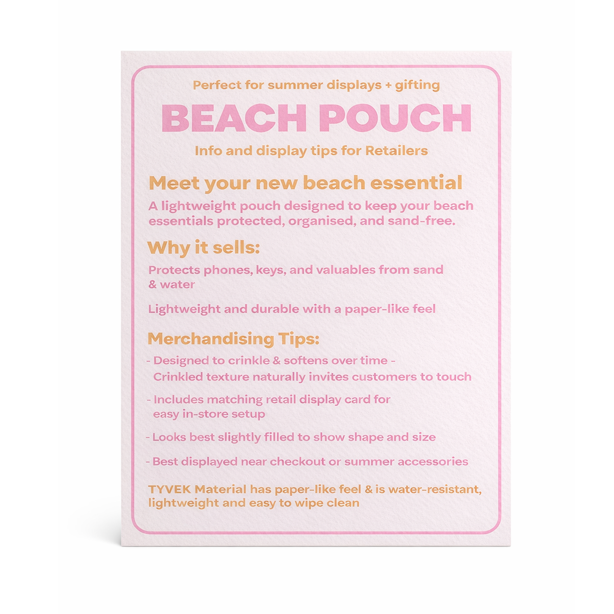 Meet me at the beach | 12" light weight Pouch | Beach bag